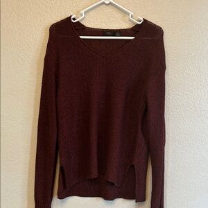 RDI Deep Burgundy V-Neck Sweater